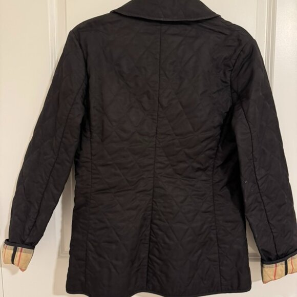 Burberry London Women's Quilted Jacket Black Check Lining XS | Classic Nova Chec - Picture 2 of 6